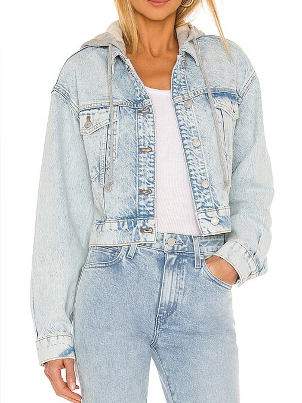 We The Free Brando Malta Blue Wash Denim Streetwear Modern Jacket Size Small